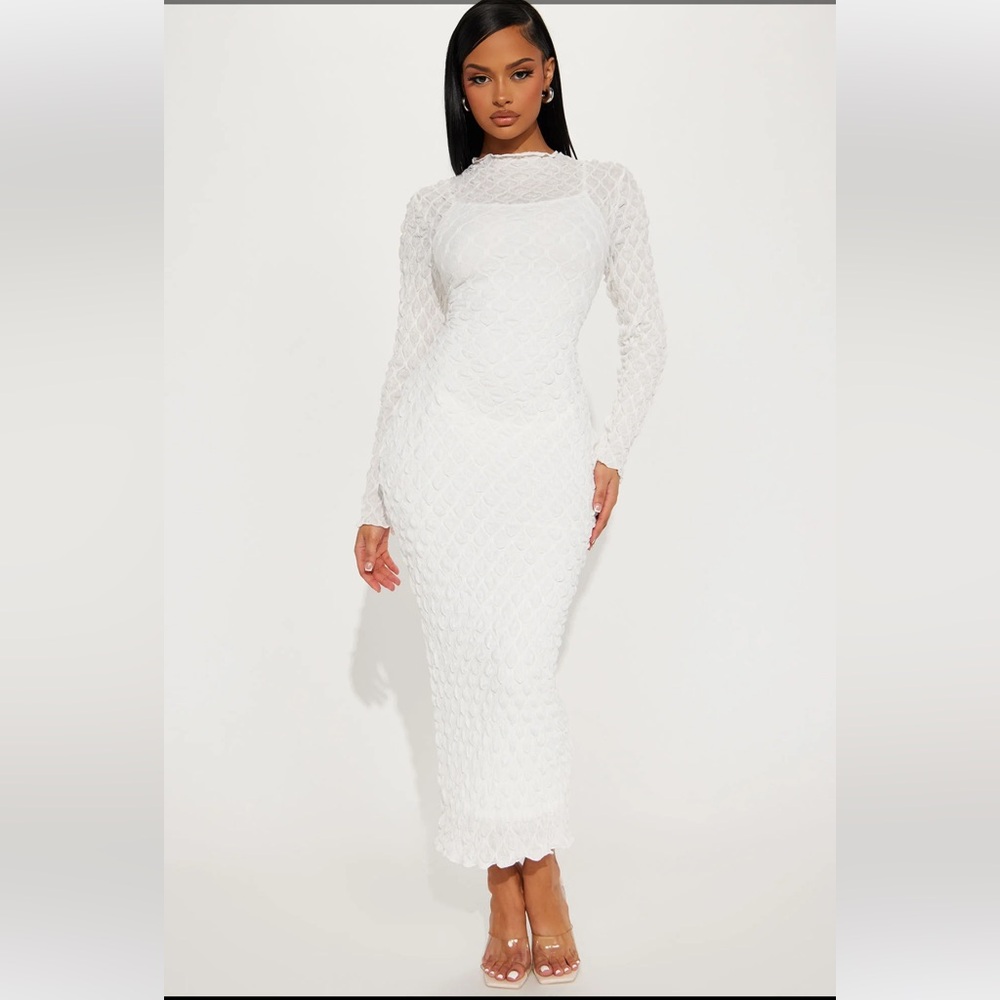 Fashion Nova Dress White XS